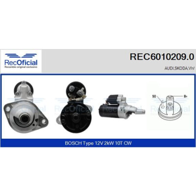 Motorino d'avviamento REC60102090 RECOFICIAL