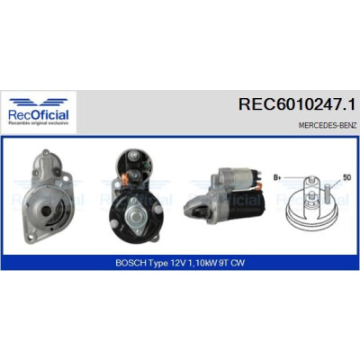 Motorino d'avviamento REC60102471 RECOFICIAL