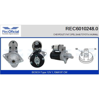 Motorino d'avviamento REC60102480 RECOFICIAL