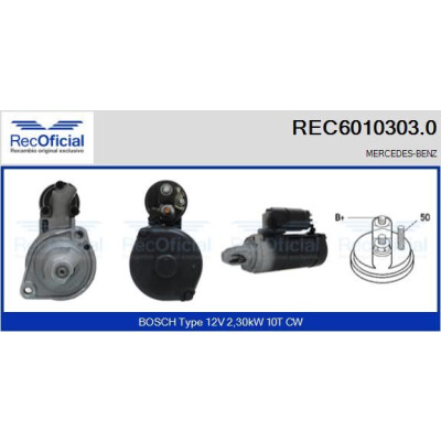 Motorino d'avviamento REC60103030 RECOFICIAL