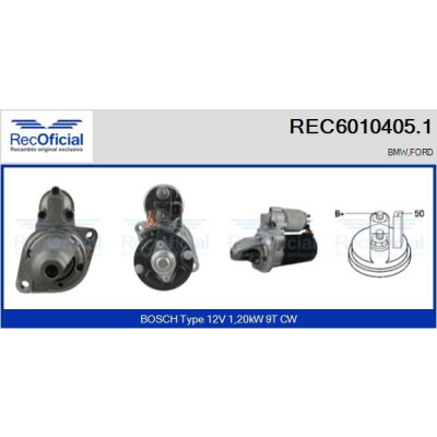 Motorino d'avviamento REC60104051 RECOFICIAL