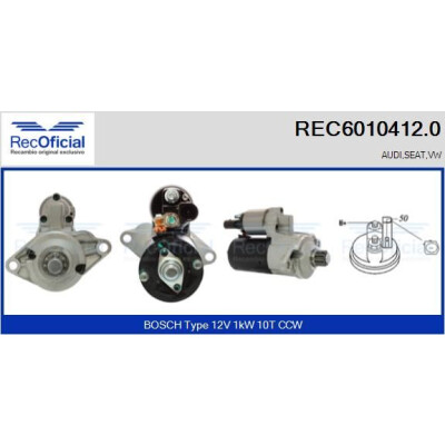 Motorino d'avviamento REC60104120 RECOFICIAL