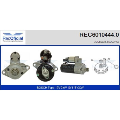 Motorino d'avviamento REC60104440 RECOFICIAL