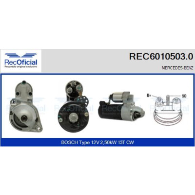 Motorino d'avviamento REC60105030 RECOFICIAL