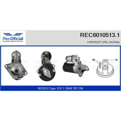 Motorino d'avviamento REC60105131 RECOFICIAL