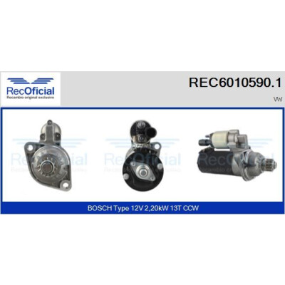 Motorino d'avviamento REC60105901 RECOFICIAL