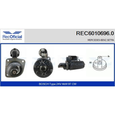 Motorino d'avviamento REC60106960 RECOFICIAL