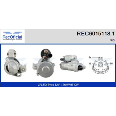 Motorino d'avviamento REC60151181 RECOFICIAL
