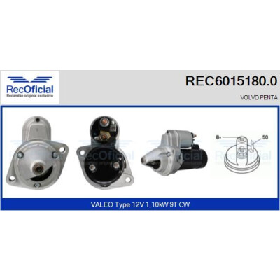 Motorino d'avviamento REC60151800 RECOFICIAL