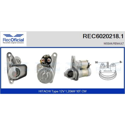 Motorino d'avviamento REC60202181 RECOFICIAL