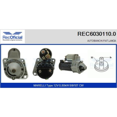 Motorino d'avviamento REC60301100 RECOFICIAL