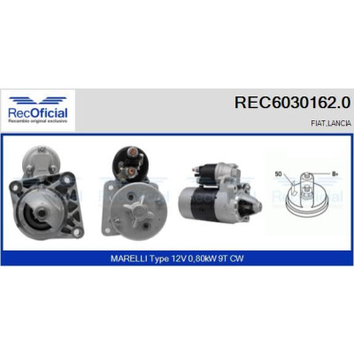 Motorino d'avviamento REC60301620 RECOFICIAL