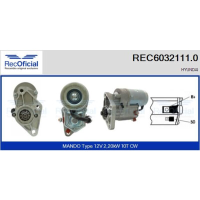 Motorino d'avviamento REC60321110 RECOFICIAL