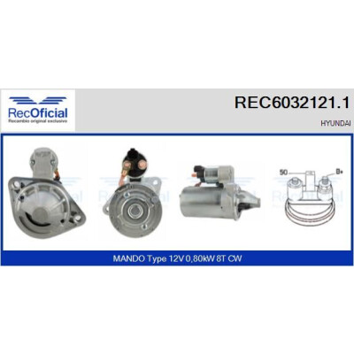 Motorino d'avviamento REC60321211 RECOFICIAL