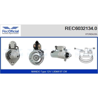Motorino d'avviamento REC60321340 RECOFICIAL