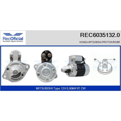 Motorino d'avviamento REC60351320 RECOFICIAL