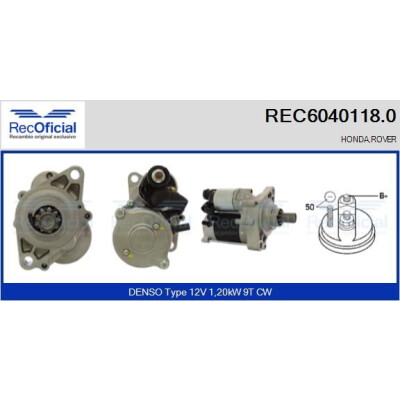 Motorino d'avviamento REC60401180 RECOFICIAL