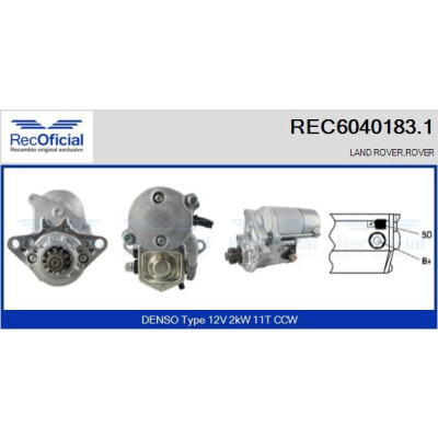 Motorino d'avviamento REC60401831 RECOFICIAL
