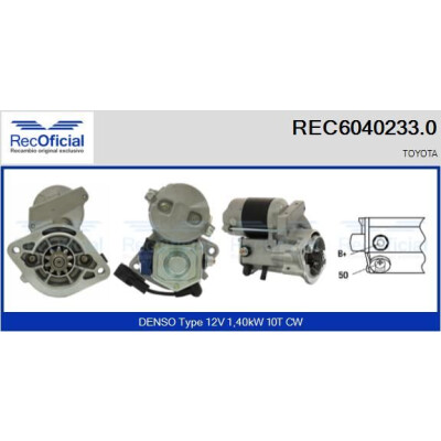 Motorino d'avviamento REC60402330 RECOFICIAL
