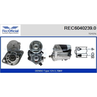 Motorino d'avviamento REC60402390 RECOFICIAL