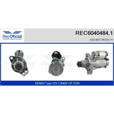 Motorino d'avviamento REC60404841 RECOFICIAL