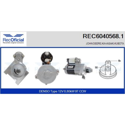 Motorino d'avviamento REC60405681 RECOFICIAL