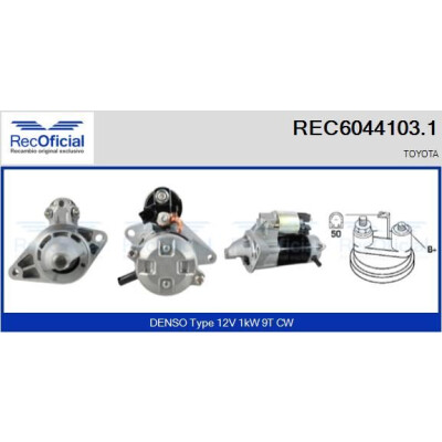 Motorino d'avviamento REC60441031 RECOFICIAL