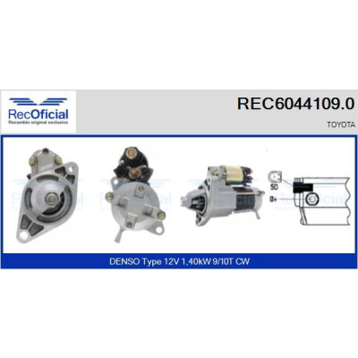 Motorino d'avviamento REC60441090 RECOFICIAL