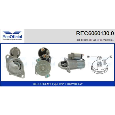 Motorino d'avviamento REC60601300 RECOFICIAL