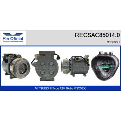 Compressore, climatizzatore RECSAC850140 RECOFICIAL