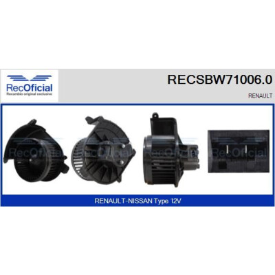 Ventilatore abitacolo RECSBW710060 RECOFICIAL