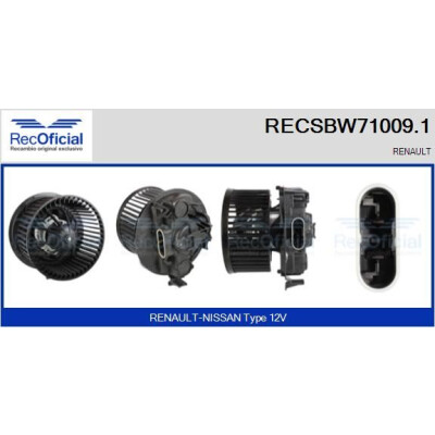 Ventilatore abitacolo RECSBW710091 RECOFICIAL
