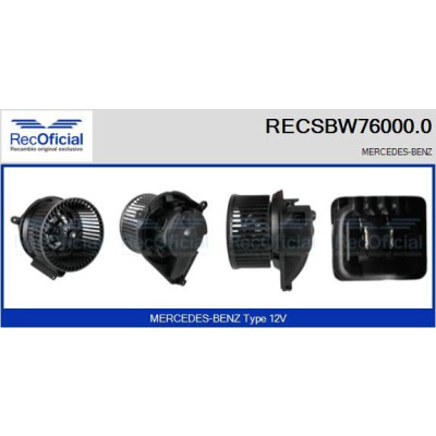 Ventilatore abitacolo RECSBW760000 RECOFICIAL
