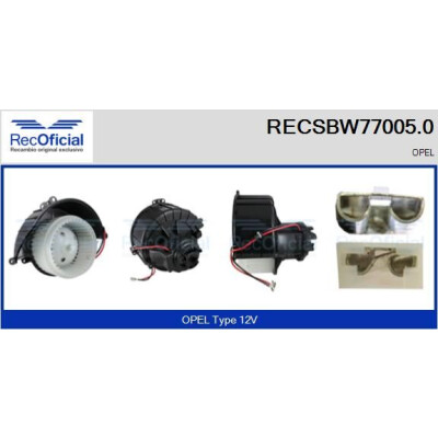 Ventilatore abitacolo RECSBW770050 RECOFICIAL