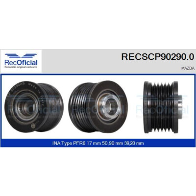 Puleggia cinghia, Alternatore RECSCP902900 RECOFICIAL