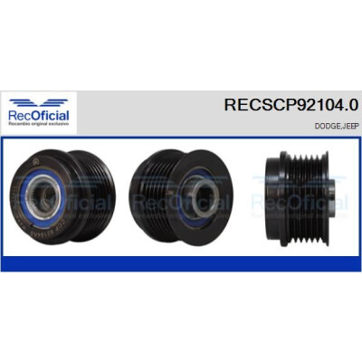 Puleggia cinghia, Alternatore RECSCP921040 RECOFICIAL