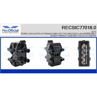 Bobina d'accensione RECSIC770180 RECOFICIAL