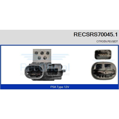 Resistenza anteriore, elettromotore (ventola radiatore) RECSRS700451 RECOFICIAL