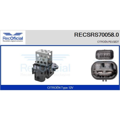 Resistenza anteriore, elettromotore (ventola radiatore) RECSRS700580 RECOFICIAL