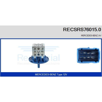 Resistenza, Ventilatore abitacolo RECSRS760150 RECOFICIAL