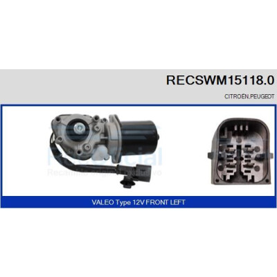Motore tergicristallo RECSWM151180 RECOFICIAL
