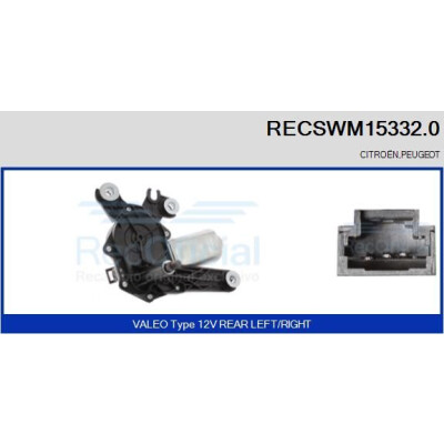 Motore tergicristallo RECSWM153320 RECOFICIAL