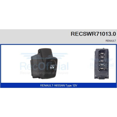 Interruttore, Alzacristallo RECSWR710130 RECOFICIAL