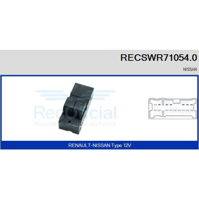 Interruttore, Alzacristallo RECSWR710540 RECOFICIAL
