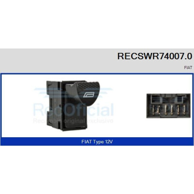 Interruttore, Alzacristallo RECSWR740070 RECOFICIAL