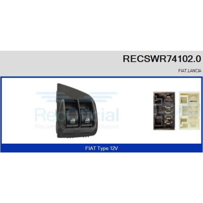 Interruttore, Alzacristallo RECSWR741020 RECOFICIAL