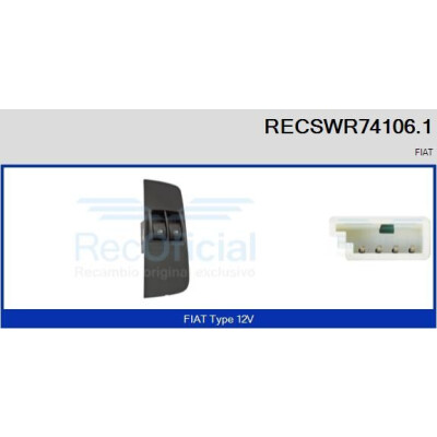 Interruttore, Alzacristallo RECSWR741061 RECOFICIAL
