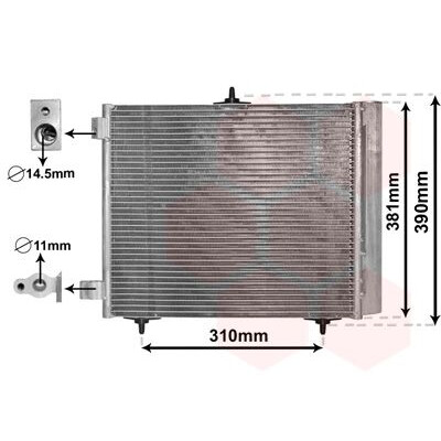 Condensatore, climatizzatore 09005205 VANWEZEL