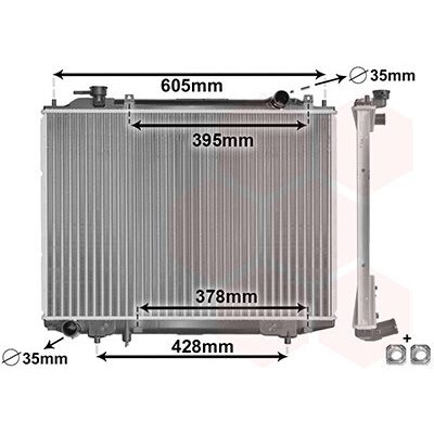 Radiatore, Raffreddamento motore 27002171 VANWEZEL