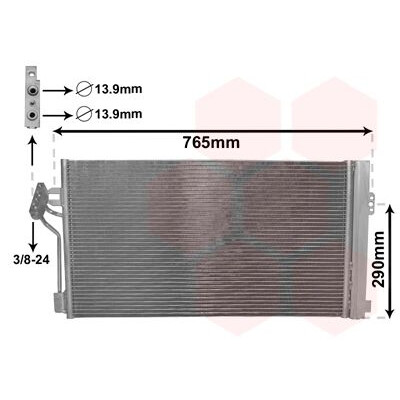 Condensatore, climatizzatore 30005352 VANWEZEL